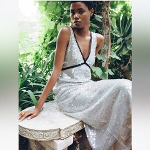 km collections beaded lace dress K M collection | Dresses | Km Collections Milla Bell Embellished Metallic Lace Cocktail Dress Sz 8